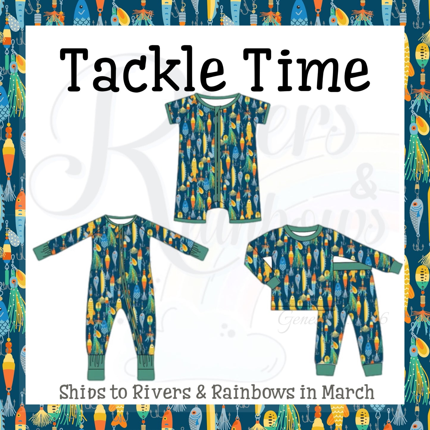 Tackle Time (Green) Bamboo Shortie